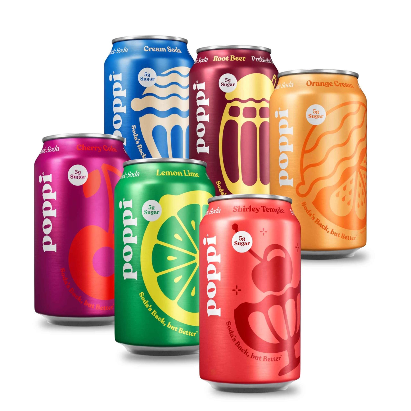 Poppi Sparkling Prebiotic Soda Beverage with Apple Cider Vinegar, Seltzer Water and Fruit Juice, 12 Fl Oz, Pack of 12, Packaging May Vary