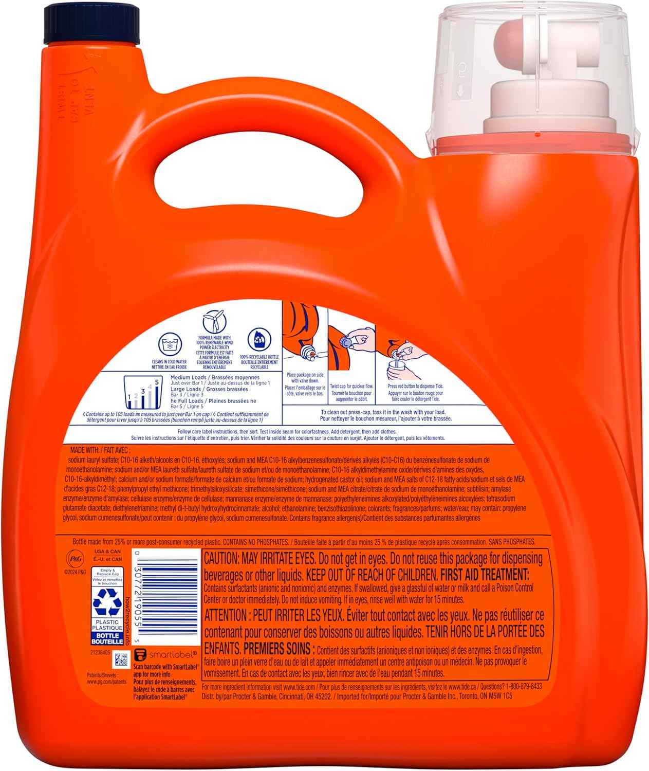 Tide Plus Boost of Ultra Downy Liquid Laundry Detergent, Laundry Detergent Liquid with Long-Lasting Freshness