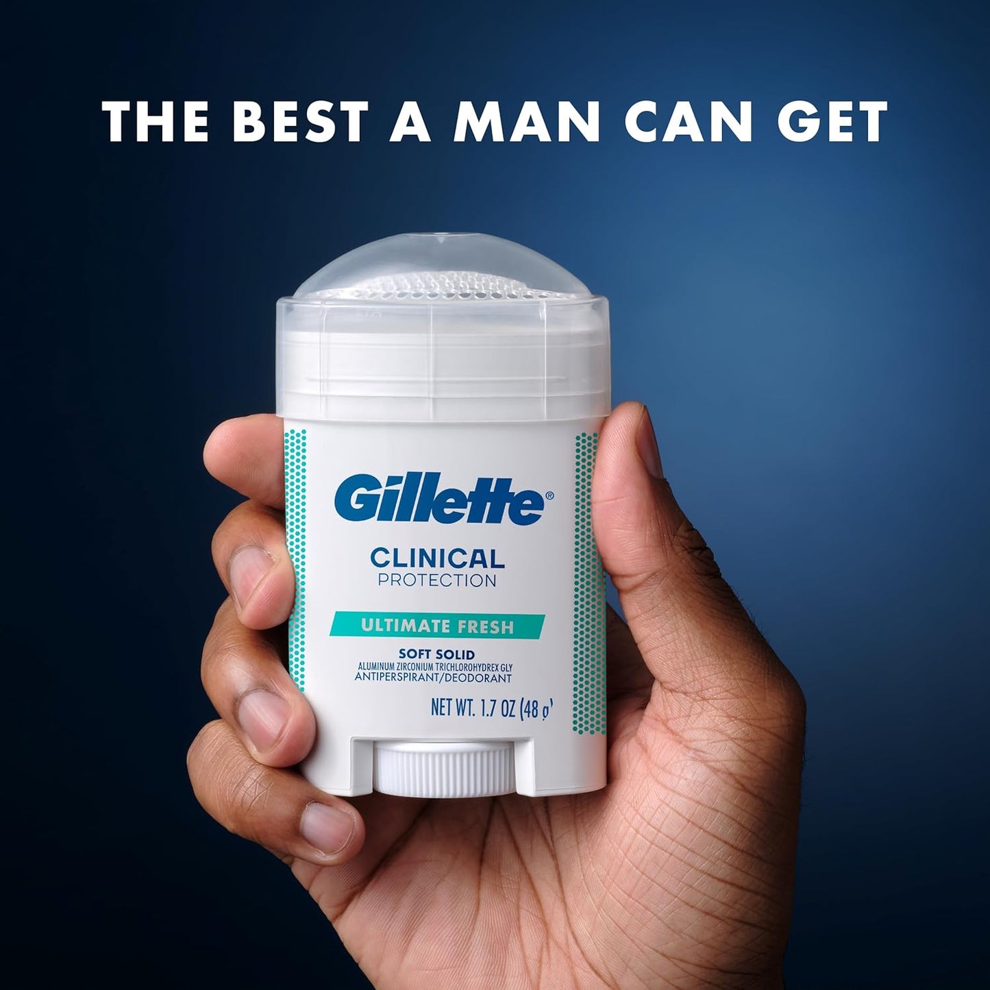 Gillette_Clinical_Antiperspirant_and_Deodorant_for_Men,_100HR_Sweat_&_Odor_Protection,_Long_Lasting_Freshness,_Anti-White_Mark_Technology,_Gentle_on_Skin,_Soft_Solid,_Ultimate_Fresh_Scent,_2.6_oz