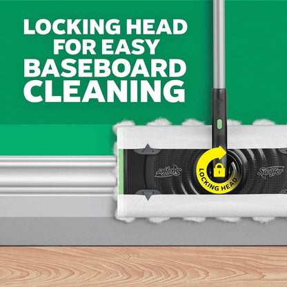 Swiffer 2-in-1 Multi-Surface Kit for Floor Cleaning, Includes 1 Sweeper Device, Dry Sweeping + Wet Mopping Heavy Duty Cloths