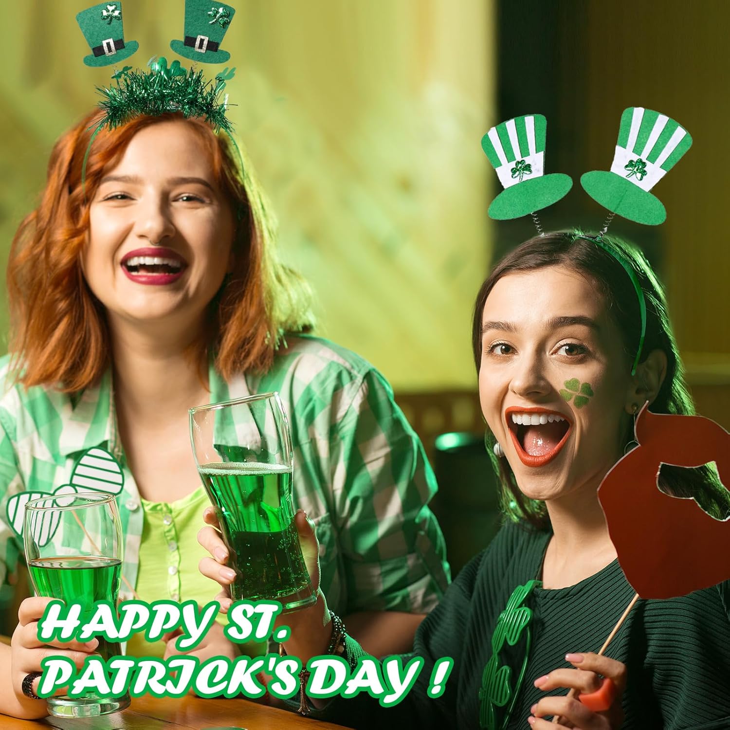 8Pcs_St._Patrick's_Day_Headbands,_Green_Shamrock_Clover_Hats_Headband_Boppers,_Saint_Patricks_Day_Irish_Headwear_Costume_Accessories_Top_Hat_Head_Band_Bopper_Party_Favors_for_Women_Men
