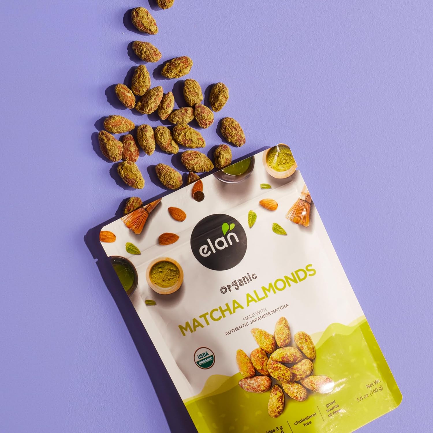 Elan_Organic_Matcha_Almonds,_5.6_oz,_Non-GMO,_Gluten-Free,_Vegan,_Kosher,_Superfood_Infused_Nuts_(Roasted_Almonds,_Coconut,_Matcha_Green_Tea_Powder),_Source_of_Antioxidants_(Vitamin_A)