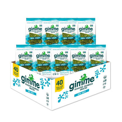 Gimme Seaweed Organic Premium Roasted Seaweed Snacks, Teriyaki, 20 Count, Keto, Vegan, Gluten-Free, Great Source of Omega3s and Iodine, Healthy On-The-Go Snack for Kids and Adults