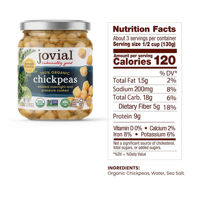 Jovial_100%_Organic_Chickpeas_-_Chickpeas,_Organic_Chickpeas,_No_Saturated_Fat,_Gluten_Free,_Recyclable_Glass,_Great_Source_of_Fiber,_No_Additives_or_Preservatives,_Product_of_Italy_-_13_Oz