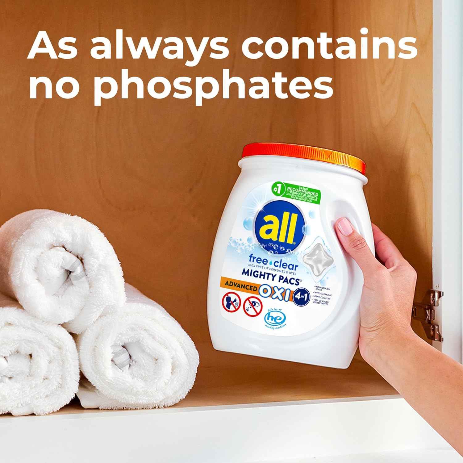 all Laundry Detergent Pacs, Mighty Pacs with OXI Stain Removers and Whiteners, Free Clear, Unscented and Dye Free