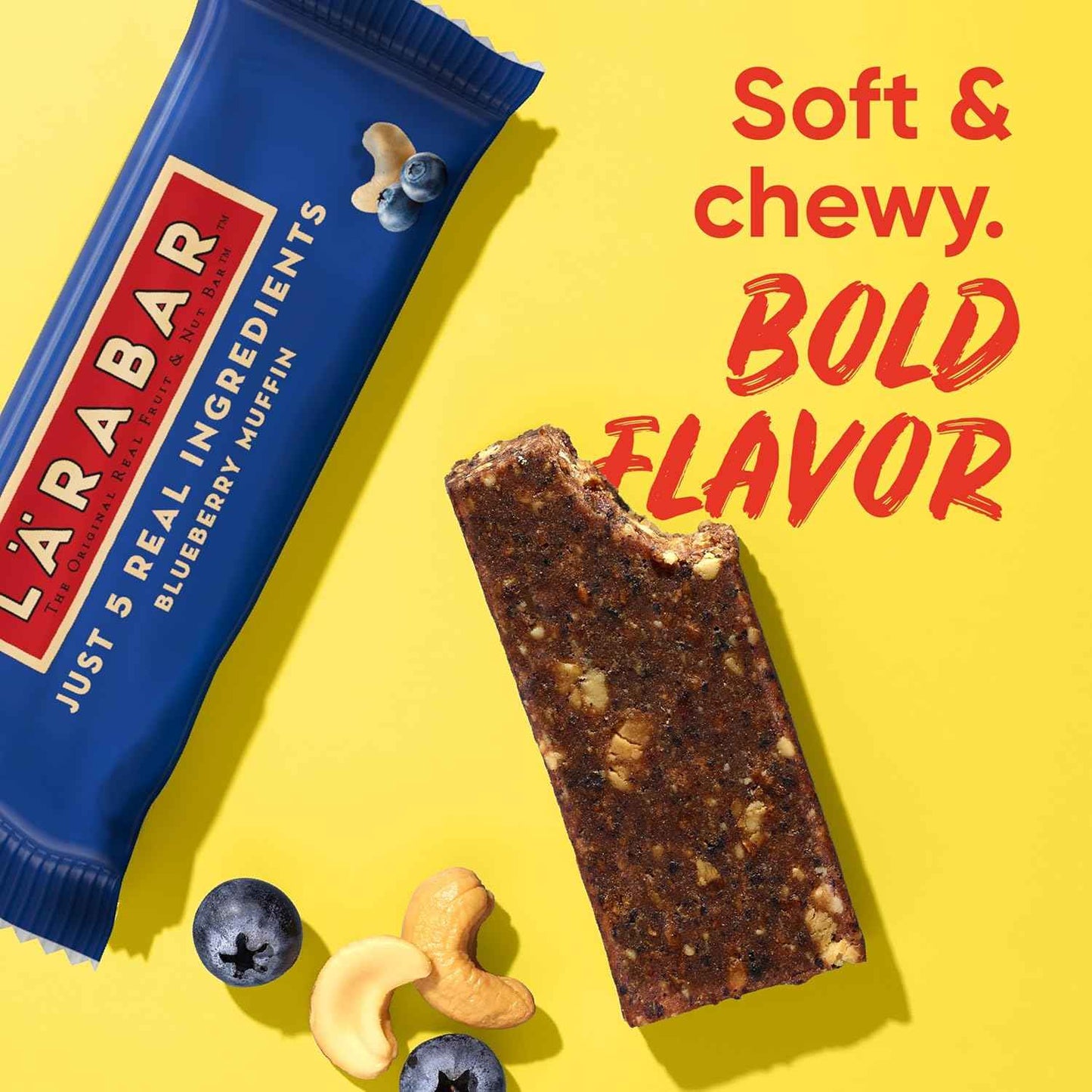 Larabar Blueberry Muffin Fruit and Nut Bars, Gluten Free and Vegan, 25.6 oz, 16 Ct