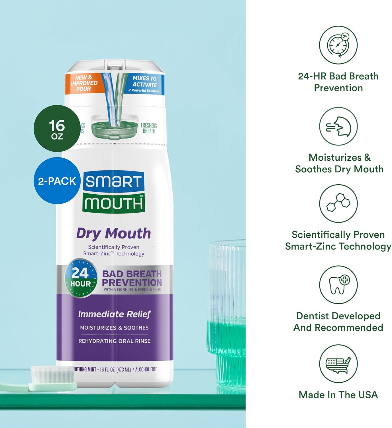 SmartMouth_Dry_Mouth_Zinc_Activated_Mouthwash_-_Dry_Mouth_Rinse_for_Immediate_Relief_&_Instant_Fresh_Breath_-_Optimal_Oral_Health_-_Sugar,_Gluten_&_Alcohol-Free_-_Soothing_Mint_-_16_fl_oz_-_2_Pack