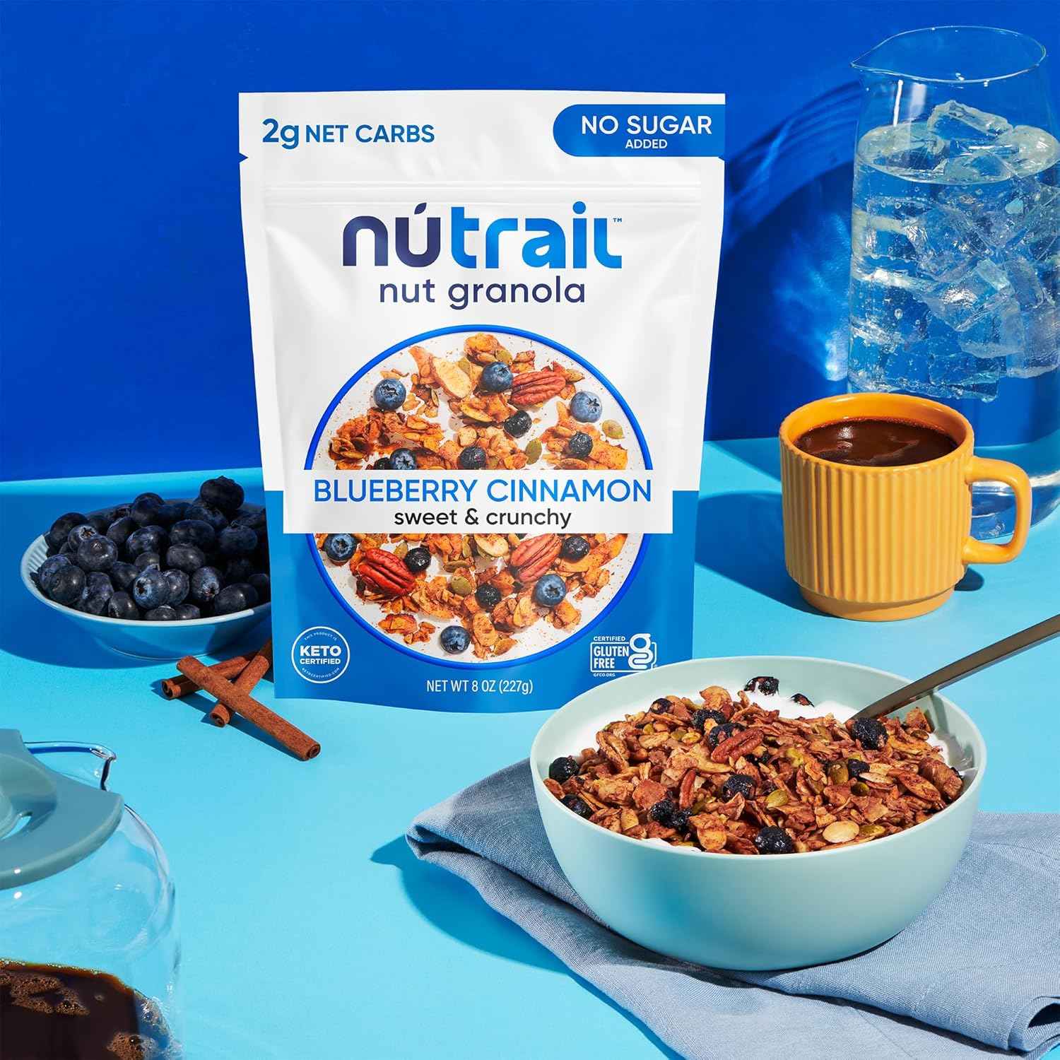 NuTrail Nut Granola Cereal, Variety Pack, No Sugar Added, Keto, Low Carb, Gluten Free, Grain Free, Healthy Breakfast 8 oz.