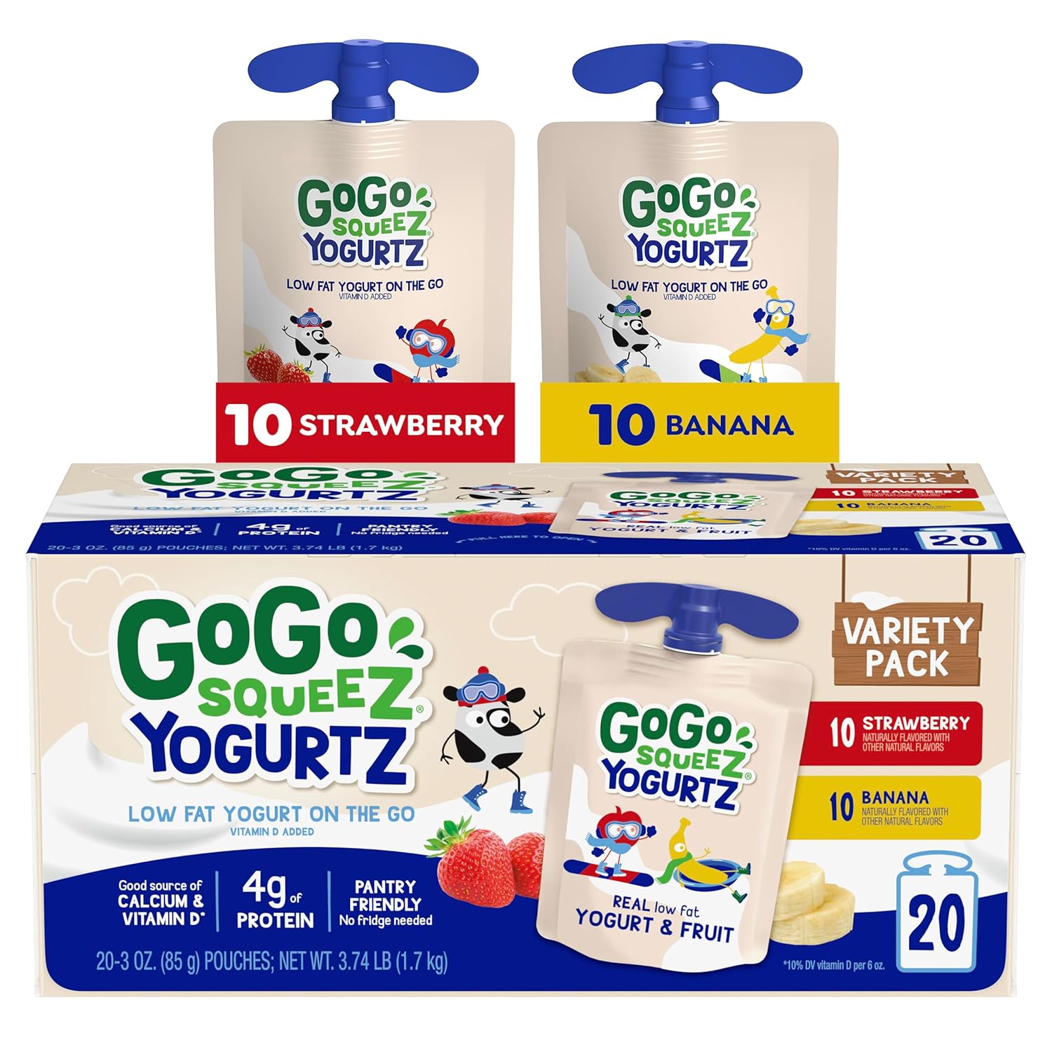 GoGo_squeeZ_yogurtZ_Variety_Pack,_Strawberry_&_Banana,_3_oz_(Pack_of_20),_Kids_Snacks_Made_from_Real_Yogurt_and_Fruit,_No_Fridge_Needed,_Gluten_Free,_Nut_Free,_Recloseable_Cap,_BPA_Free_Pouches