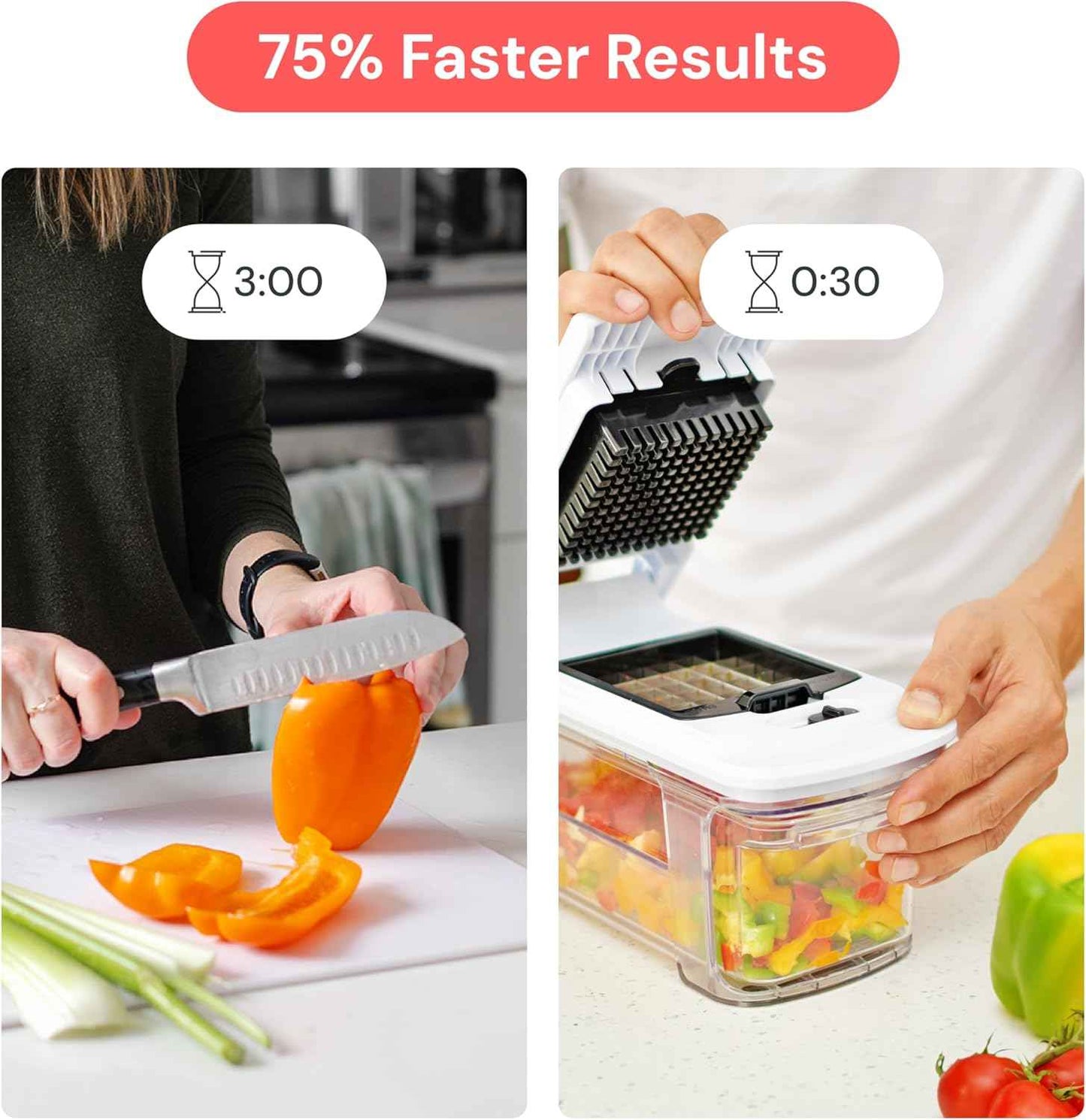 Fullstar XL Vegetable Chopper & Mandoline Slicer – Vegetable, Onion, Potato, Food, Veggie & Fruit Slicer, Dicer & Spiralizer with Pull-Out Catch Tray, Kitchen Gadgets & Gifts