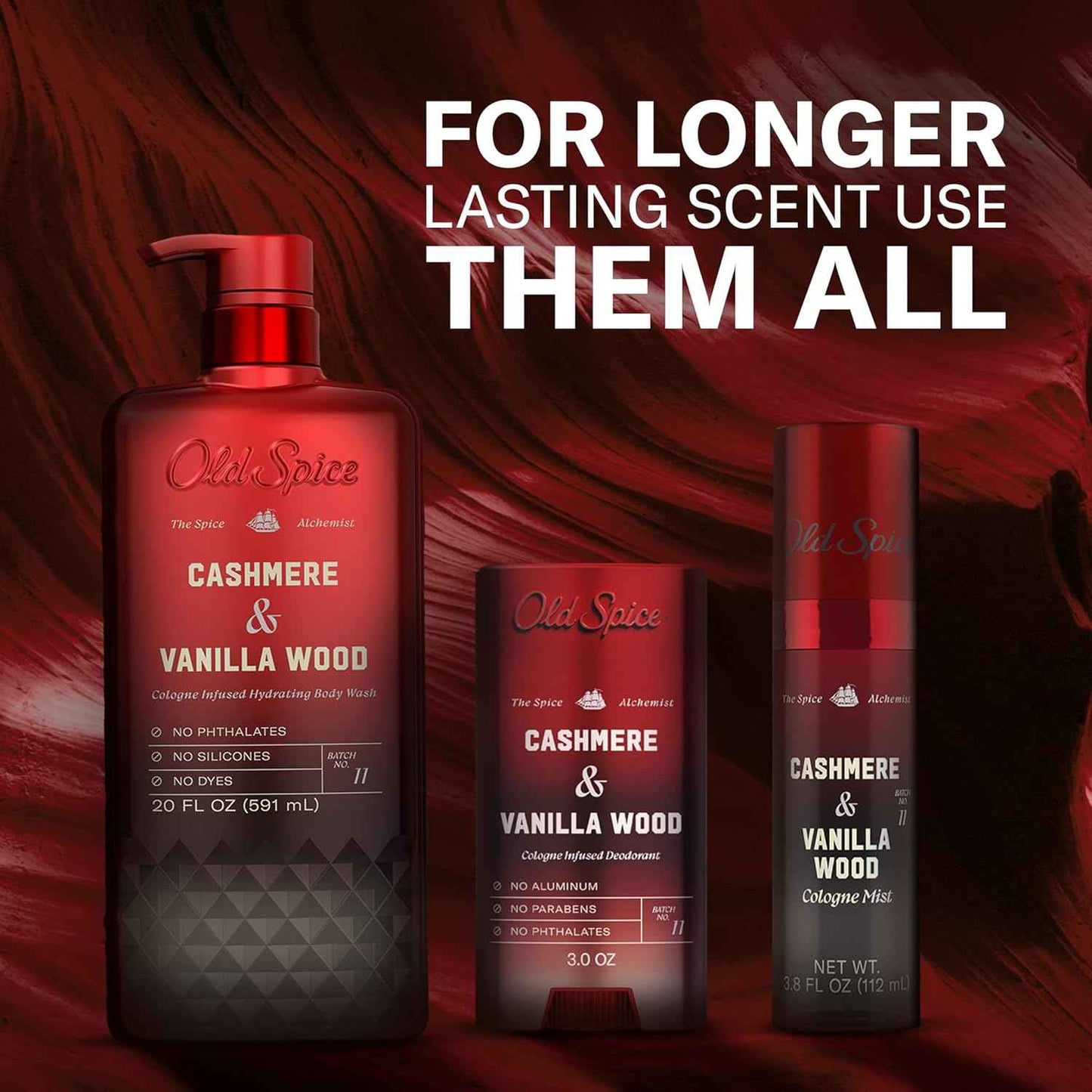 Old Spice Body Wash for Men, The Spice Alchemist Collection, 24/7 Cologne Infused Hydration, No Trade Off Formula, Free of Phthalates Silicones & Dyes, 20 oz