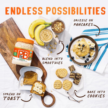 PBfit_30_Ounce_Organic_Peanut_Butter_Powder,_Powdered_Peanut_Spread_from_Real_Roasted_Pressed_Peanuts,_7g_of_Protein_7%_DV,_Gluten-Free,_60_calories,_87%_less_fat_(Pack_of_1)