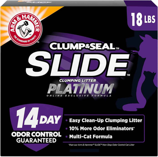 ARM & HAMMER Clump & Sea, Easy Clean Technology with No Scrubbing, 14-Day Odor Control
