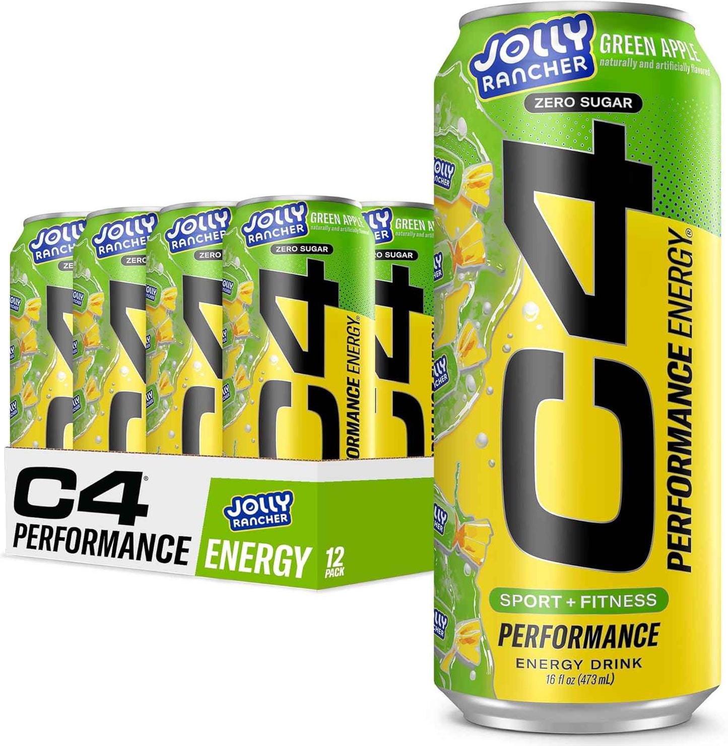 C4 Performance Energy Drink, Zero Sugar Carbonated Preworkout Energy, 200mg Caffeine with Beta Alanine