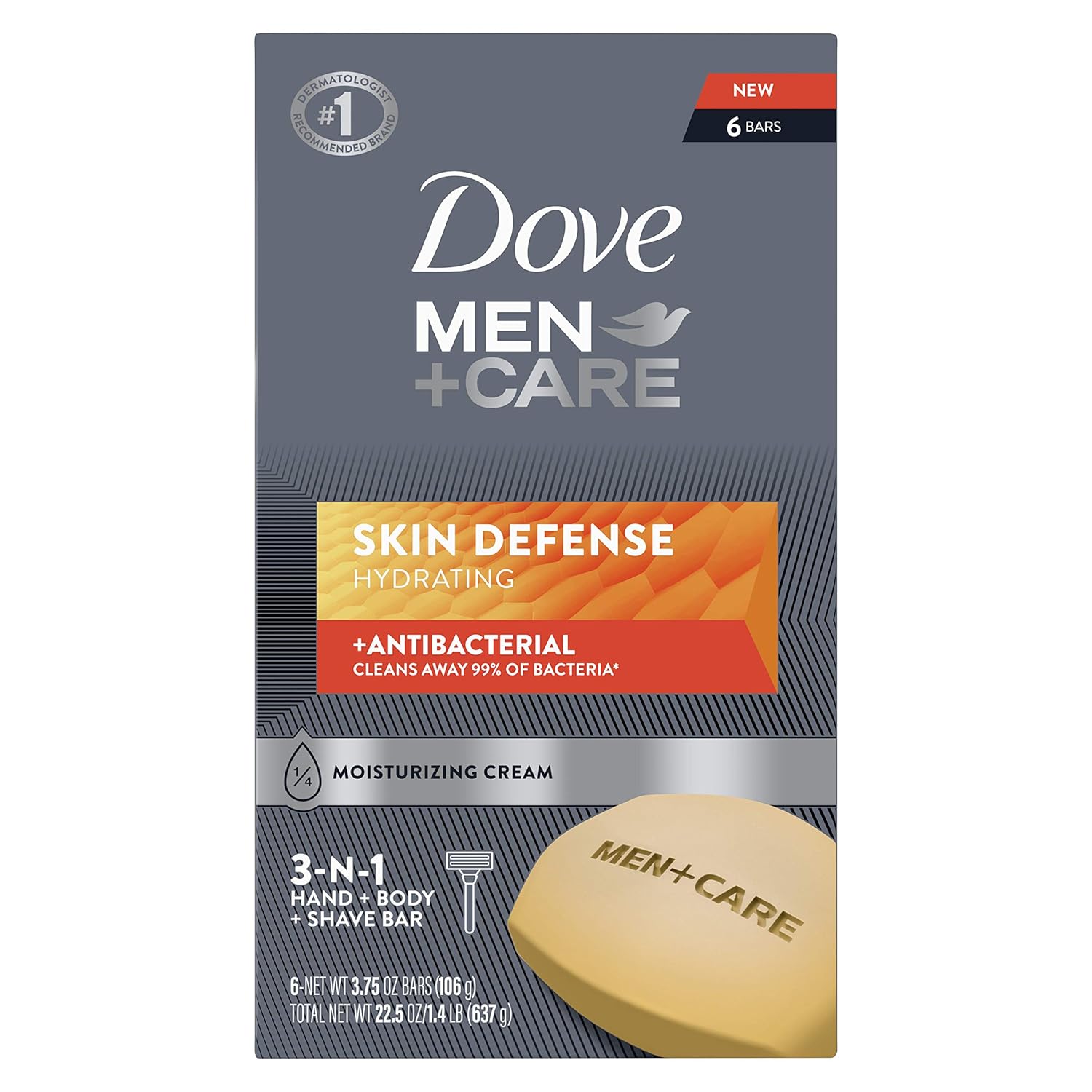 Dove_Men+Care_Soap_Bar_For_Smooth,_Hydrate_&_Nourishing_the_Skin_-_Defense_Effectively_Washes_Away_Bacteria,_Cream,_3.75_Oz,_6_Count
