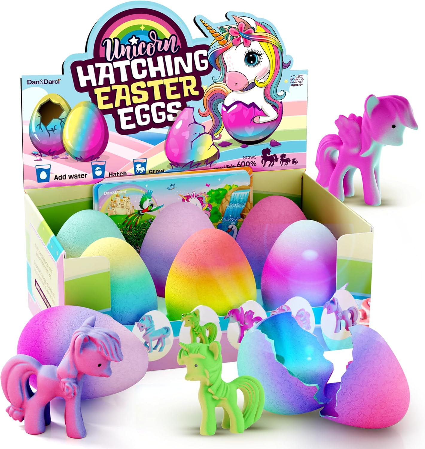 Dan&Darci_Unicorn_Hatching_Surprise_Eggs_for_Kids_-_Easter_Basket_Stuffers_-_6_Pack_Grows_600%_-_Toys_for_Girls_3-8_-_Easter_Crafts_-_Party_Favors_for_3+_Year_Old_Girl_-_Gifts_for_Ages_3_4_5_6_7_8
