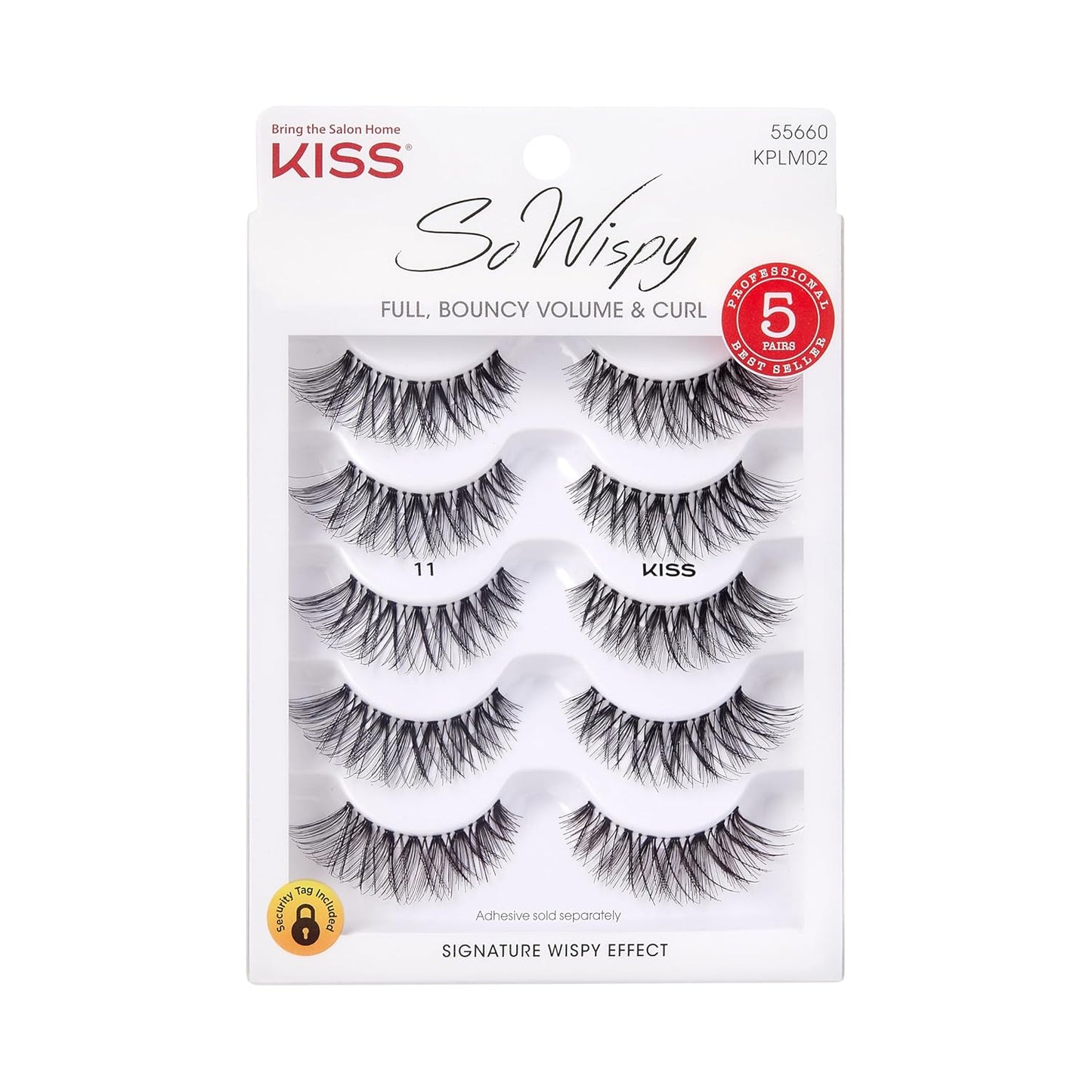 KISS_So_Wispy,_False_Eyelashes,_'',_12mm,_Includes_5_Pairs_Of_Lashes,_Easy_to_Apply,_Reusable_Lash_Clusters