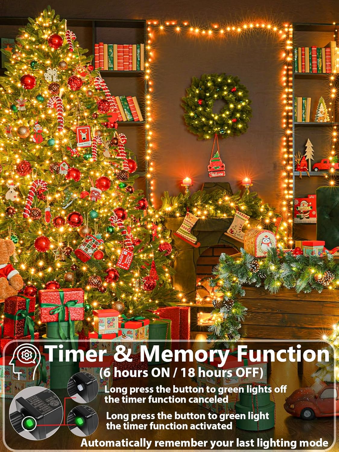 Upgraded_75.8_FT_200_LED_Christmas_String_Lights_Outdoor/Indoor,_Timer_&_Memory_Function_&_8_Modes,_Extendable_Green_Wire_Waterproof_Fairy_String_Lights_for_Xmas_Tree_Holiday_Party_Garden_(Warm_White)