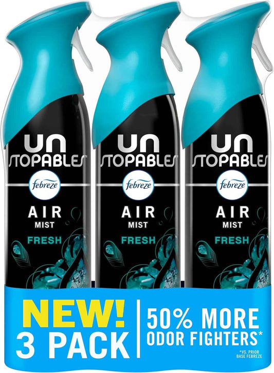 Febreze Air Mist, Air Freshener Spray, Odor Fighting Room Spray, Deodorizer for Home Bathroom Kitchen Office Apartment Dorm Room Classroom
