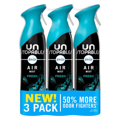 Febreze Air Mist, Air Freshener Spray, Odor Fighting Room Spray, Deodorizer for Home Bathroom Kitchen Office Apartment Dorm Room Classroom
