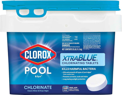 Clorox® Pool&Spa™ XtraBlue 3” Swimming Pool Chlorinating Tablets, Kills Bacteria & Stops Algae