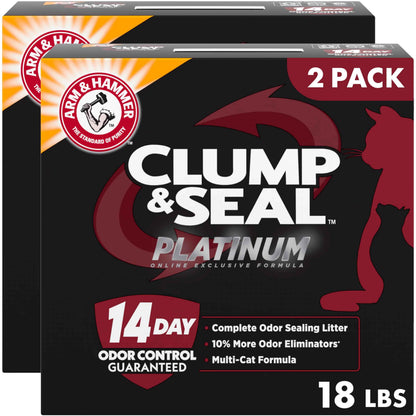ARM & HAMMER Clump & Sea, Easy Clean Technology with No Scrubbing, 14-Day Odor Control