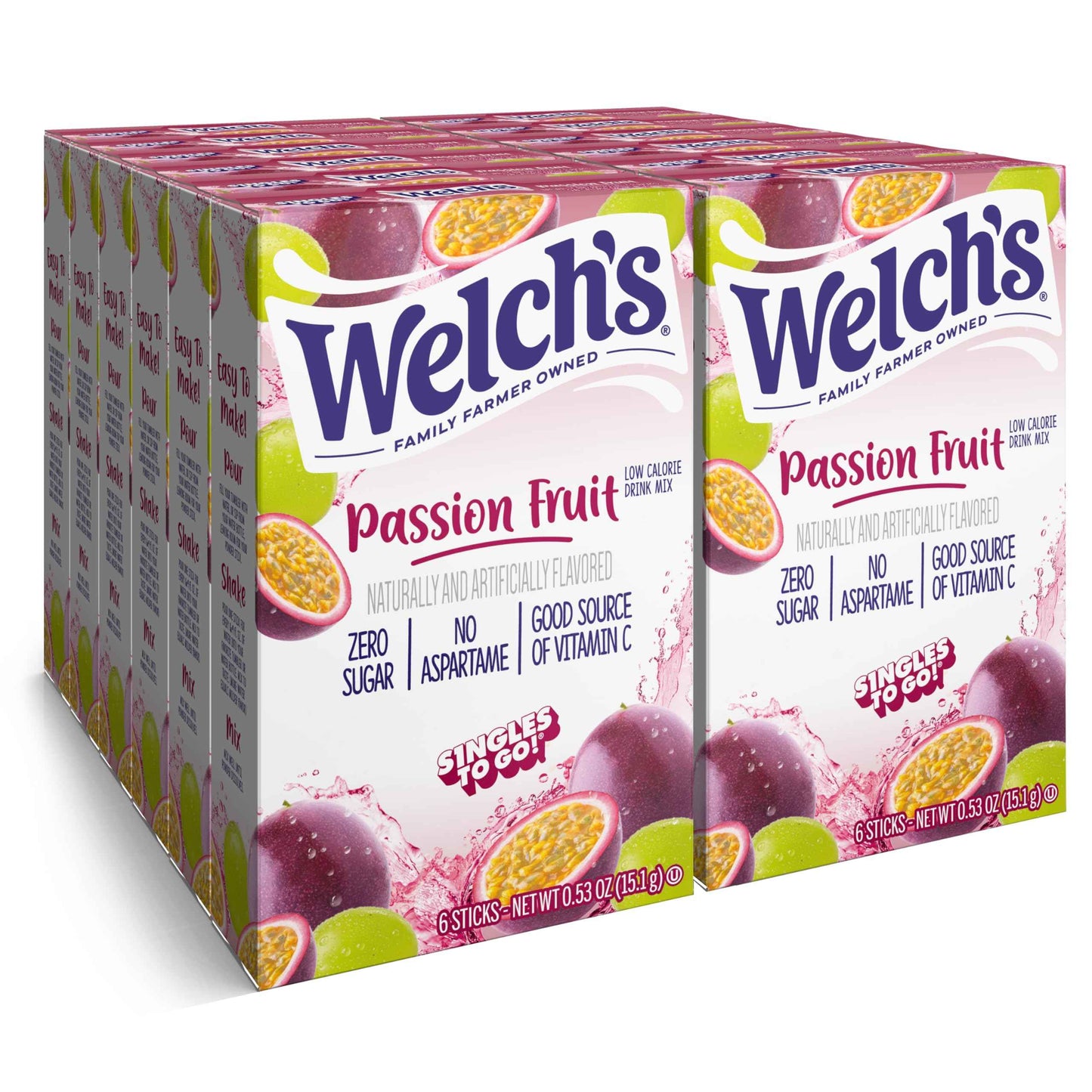 Welch's Singles To Go Water Drink Mix - Powder Sticks, 0.48 Ounce (Pack of 12)