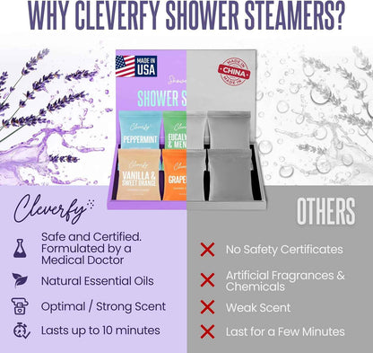 Cleverfy Shower Steamers Aromatherapy - Easter Basket Stuffers for Teens and Adults - Easter Gifts for Women and Men, Girls and Boys