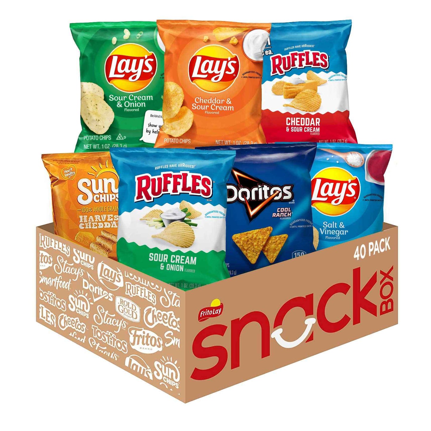 Frito-Lay Doritos & Cheetos Mix Variety Pack, 2.42 Pounds, (Pack of 40)