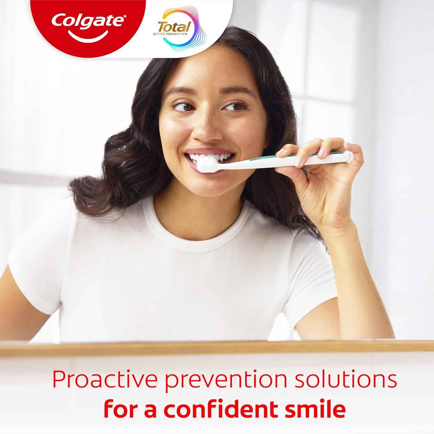 Colgate Total Whitening Toothpaste Paste, Fluoride Antibacterial for Plaque, Gingivitis, Sensitivity, Stain Removal, Clinically Proven, Mint