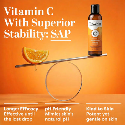 TruSkin_Vitamin_C_Face_Wash_Cleanser_-_Brightening_Facial_Cleanser_with_Vitamins_C_&_E,_Rosehip_Oil,_Aloe_Vera_&_MSM_-_Gently_Cleanses,_Refreshes_&_Supports_Radiant_Skin_-_4_fl_oz