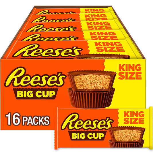 REESE'S_Big_Cup_Milk_Chocolate_King_Size_Peanut_Butter_Cups,_Candy_Packs,_2.8_oz_(16_Count)