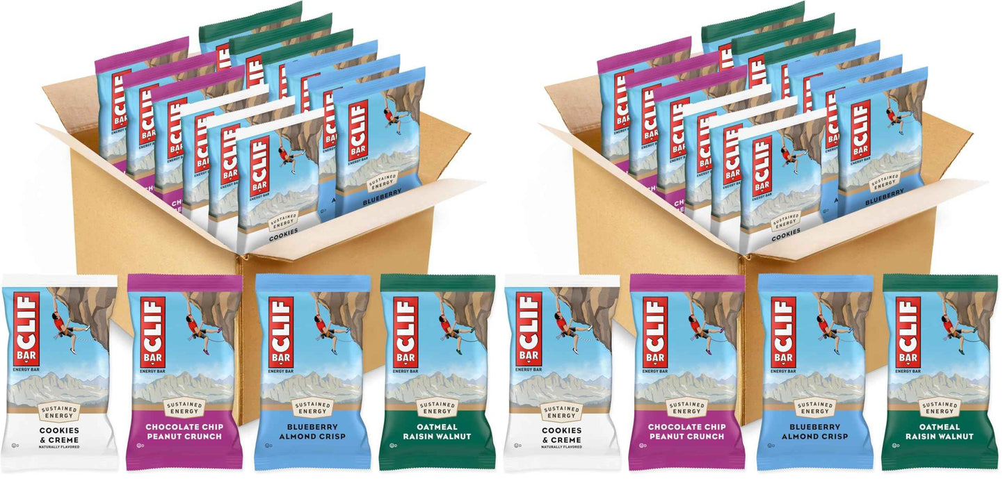CLIF BAR - Energy Protein Bars - Variety Pack - 4 Flavors - Made with Organic Oats - Energy Bars - Non-GMO