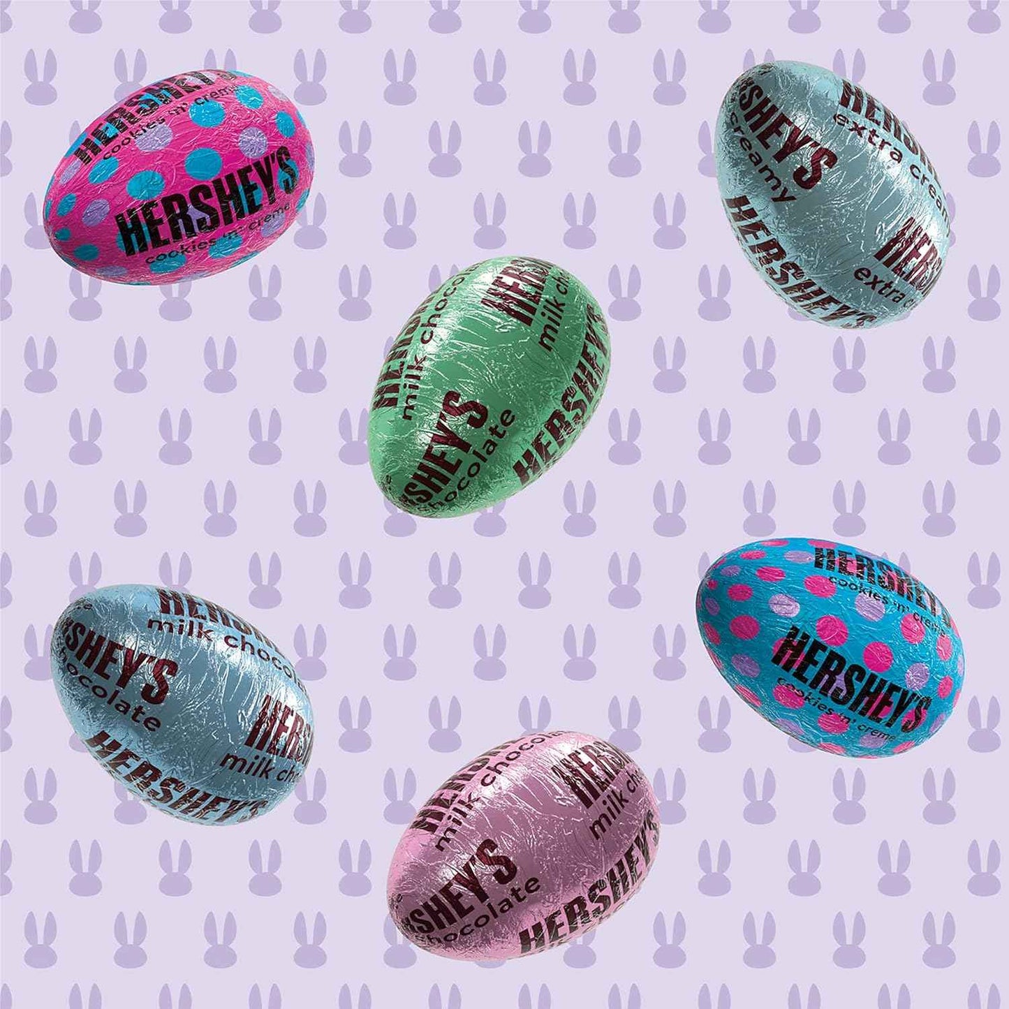 HERSHEY'S Assorted Flavored Eggs, Easter Candy Bulk Bag, Easter Day