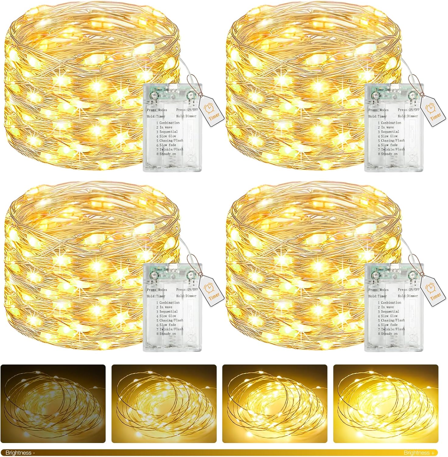 btfarm_4_Pack_Fairy_Lights_Battery_Operated_with_Timer,_16.4_FT_50_LED_Silver_Wire_Twinkle_String_Lights_8_Modes_Dimmable_Waterproof_for_Indoor_Christmas_Bedroom_Wedding_Decorations,_Warm_White