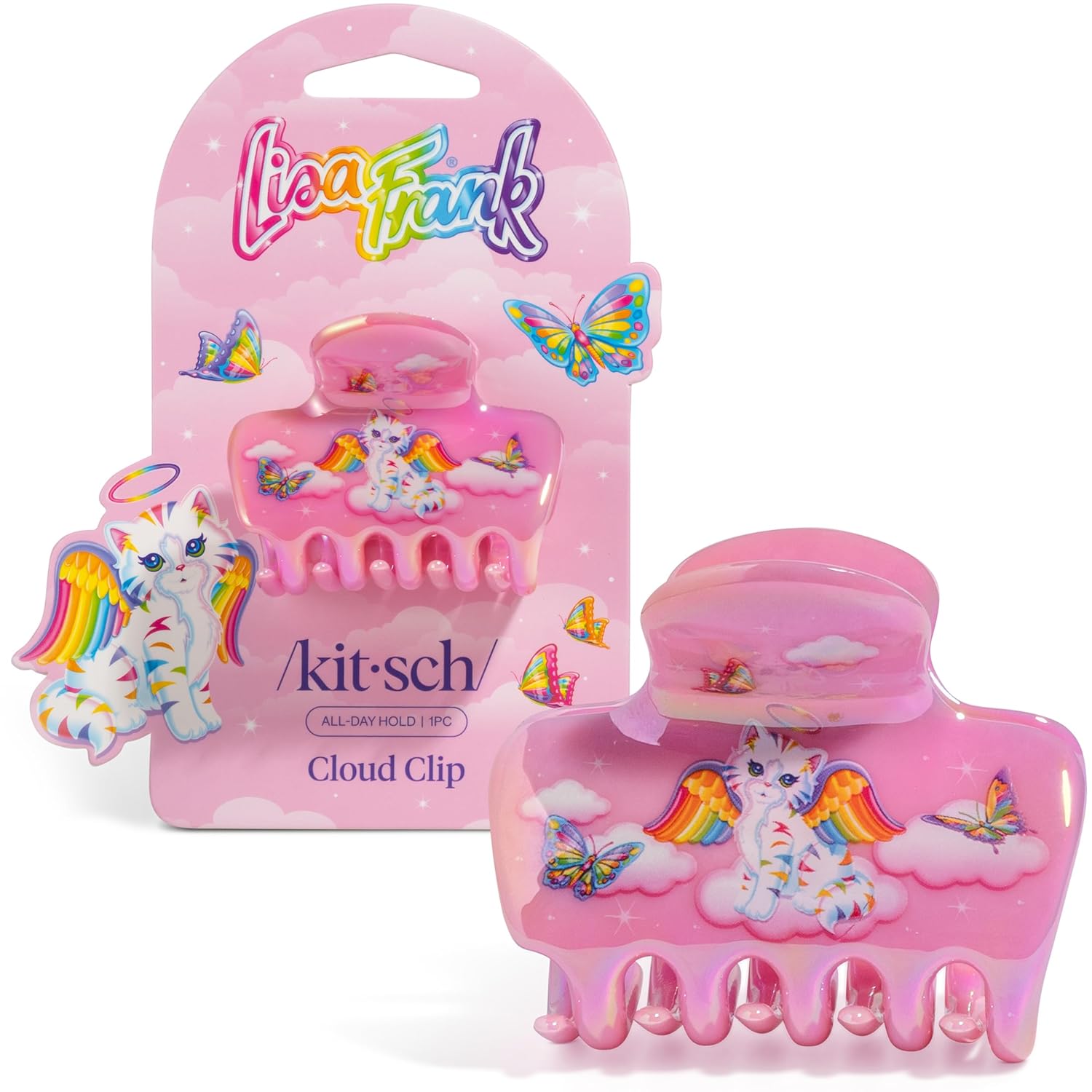 Lisa_Frank_x_Kitsch_Medium_Cloud_Hair_Clip_for_Women_-_Lightweight_&_Sturdy_Claw_Clip_with_Rounded_Edges_for_Comfortable_Hold,_Ideal_for_Half-Up_Hairstyles_&_Low_Buns_-_Angel_Kitty