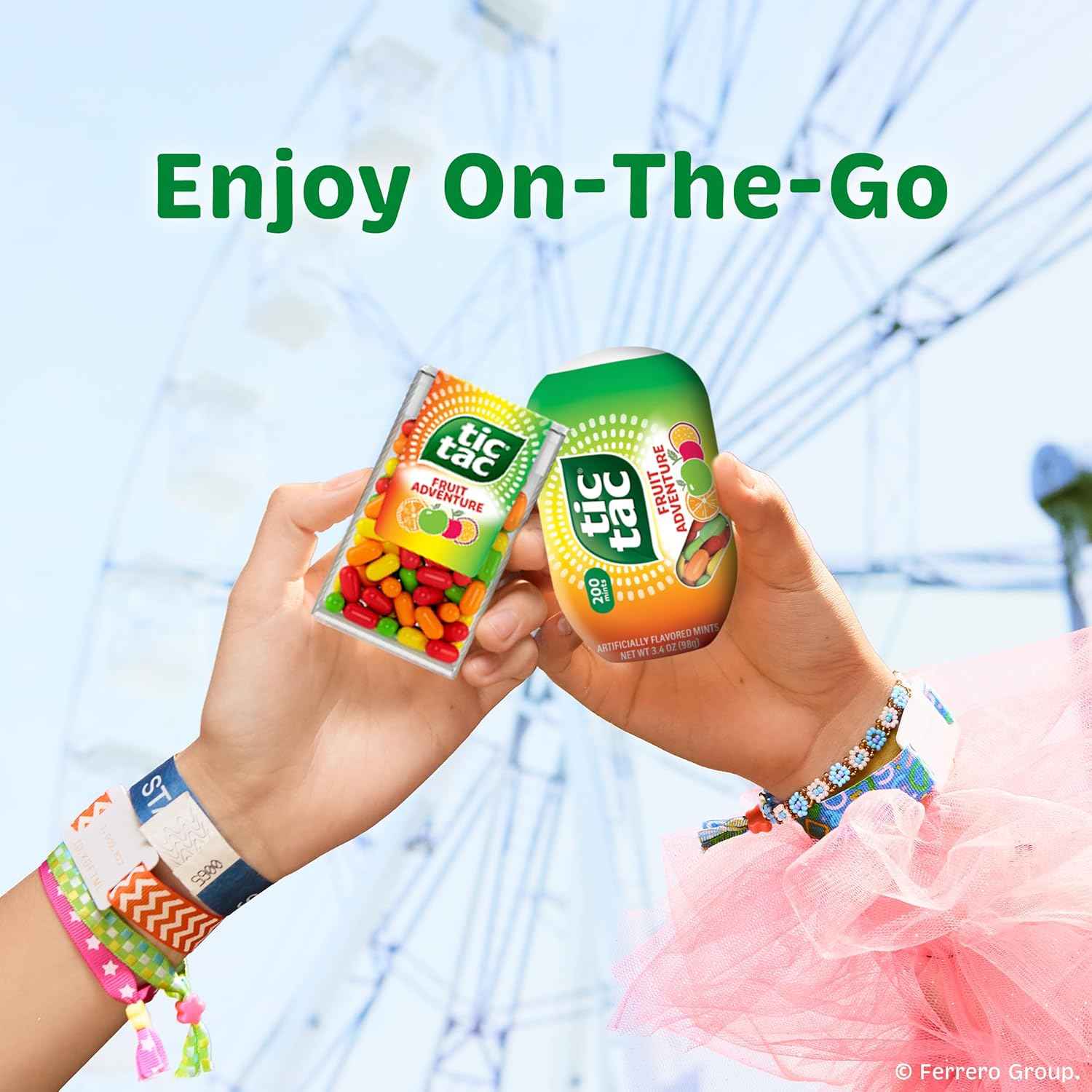 Tic Tac Bulk Fruit Adventure Refill Bag, On-the-Go Pocket-Sized Mints, Includes Empty Refillable Pack, 17.2 oz