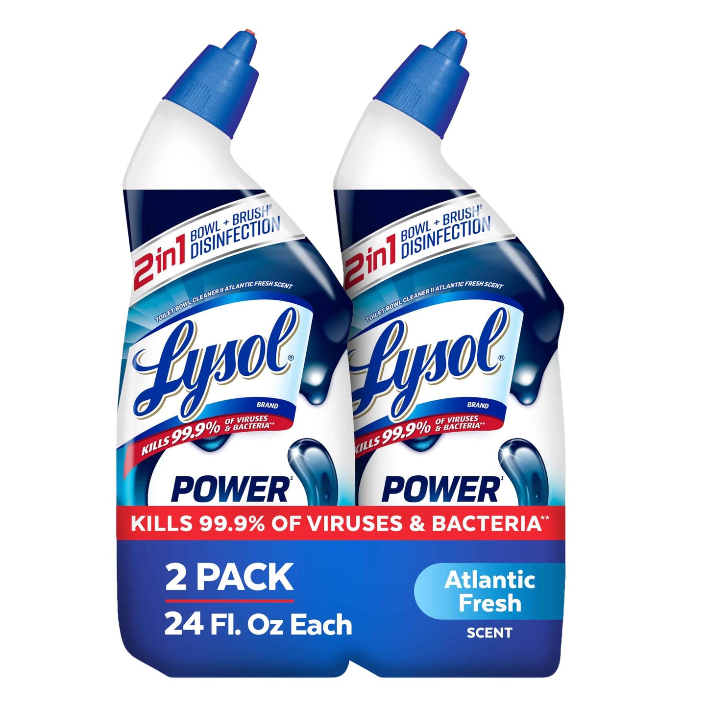 Lysol Toilet Bowl Cleaner, Max Strength Bathroom Cleaning Supplies, Toilet Bowl Cleaner Clinging Gel, Home Essential, Instant Stain Removal, Disinfecting and Deodorizing