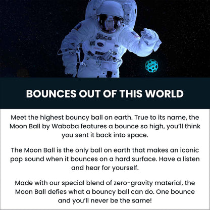 Waboba The Original Moon Ball - Hyper Bouncy Ball – Makes Pop Sound When Bounced - All Ages Extreme Bounce & Fun - Perfect for Active Play & Indoor or Outdoor Games