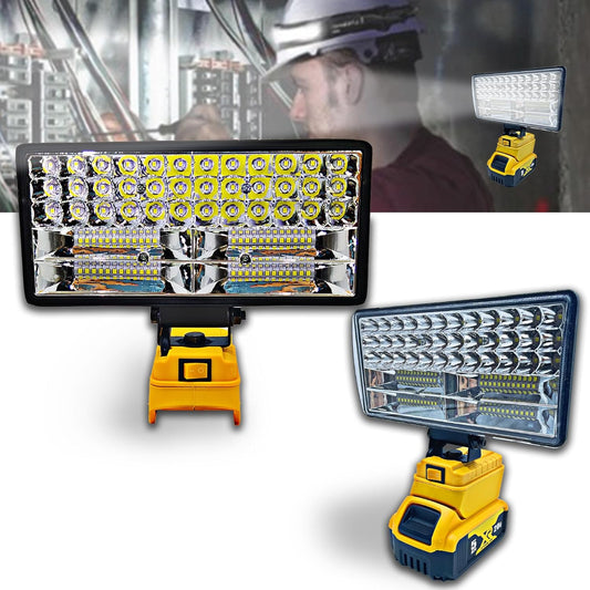 Cordless_LED_Work_Light_for_Dewalt_20V_Battery，90W_5400LM_Wide_Beam_Flood_Light_with_Two_USB_Charging_Port_Flashlight_for_Emergency,Workshop,Garage.(No_Battery)