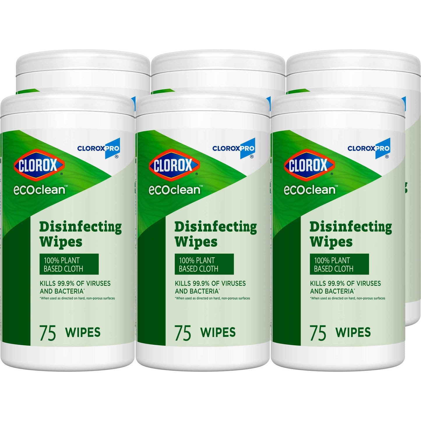 CloroxPro Clorox EcoClean Disinfecting Wipes, Multipurpose 100% Plant Based Cleaning Cloths, Antibacterial Disinfectant, Safe for Multi Surface Use