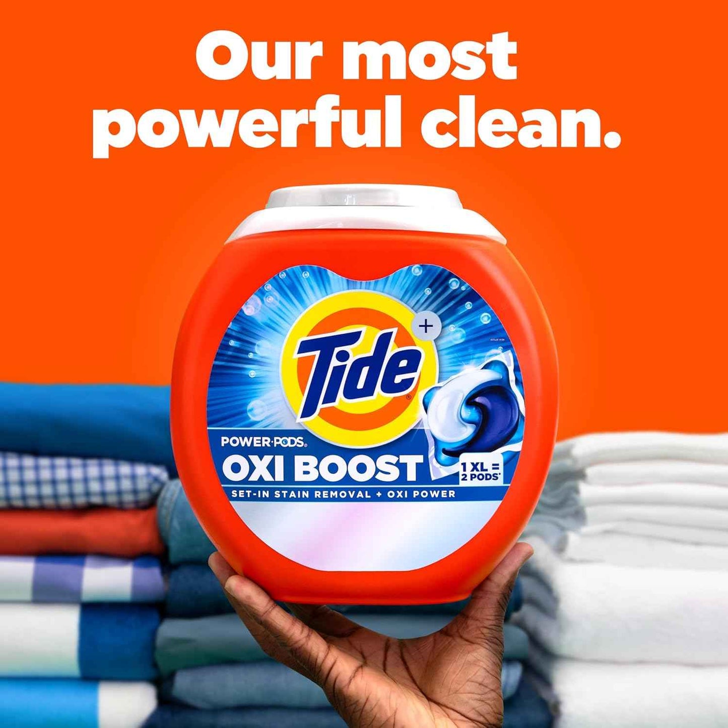 Tide Oxi Boost Power PODS Laundry Detergent Pacs, Set-In Stain Removal + Oxi Power, laundry soap detergent pacs