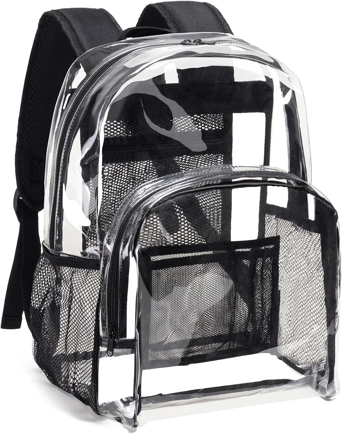 Vorspack_Clear_Backpack_Heavy_Duty_PVC_Transparent_Backpack_with_Reinforced_Strap_Stitches_&_Large_Capacity_for_College_Workplace_Security_-_Black
