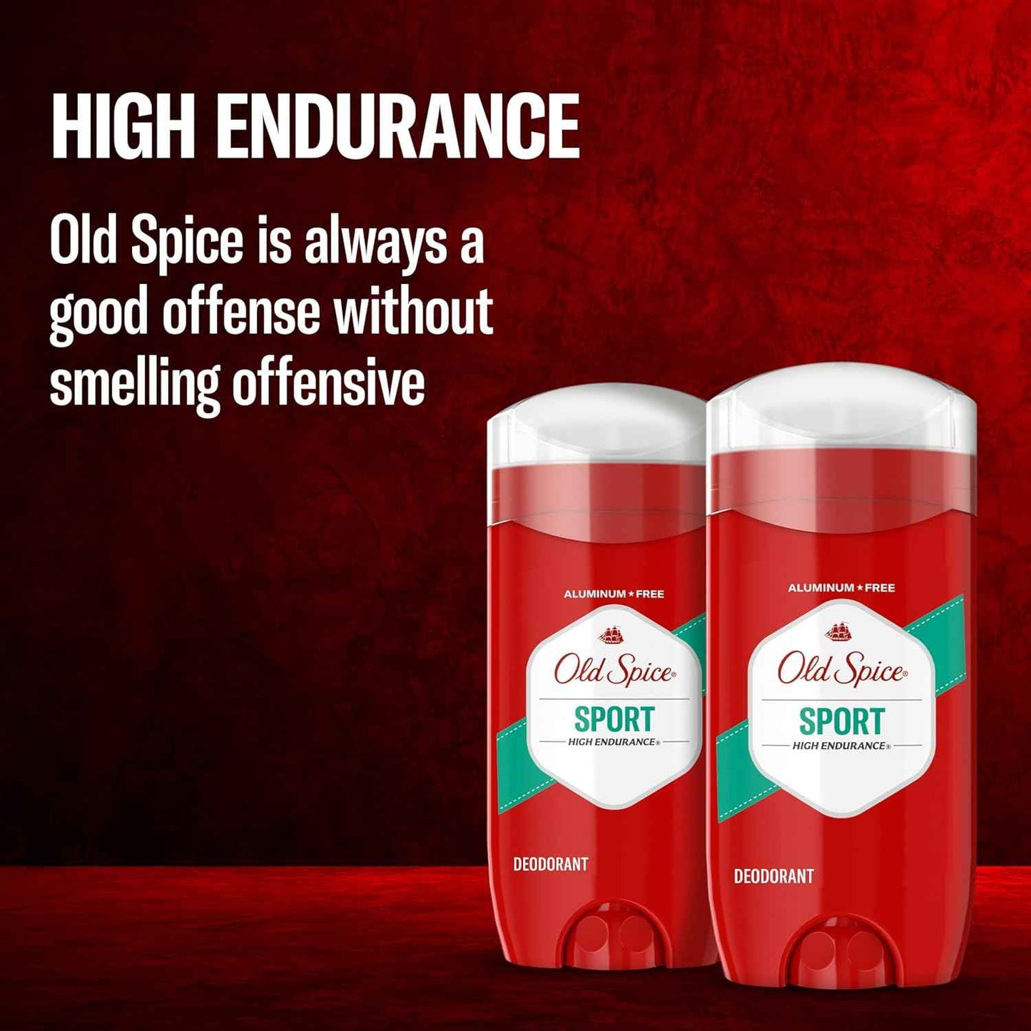 Old Spice Aluminum Free Deodorant for Men, High Endurance, 24/7 Lasting Freshness & Long Lasting Scent, 24/7 Advanced Sweat & Odor Protection, Pure Sport Scent, 3.0 oz