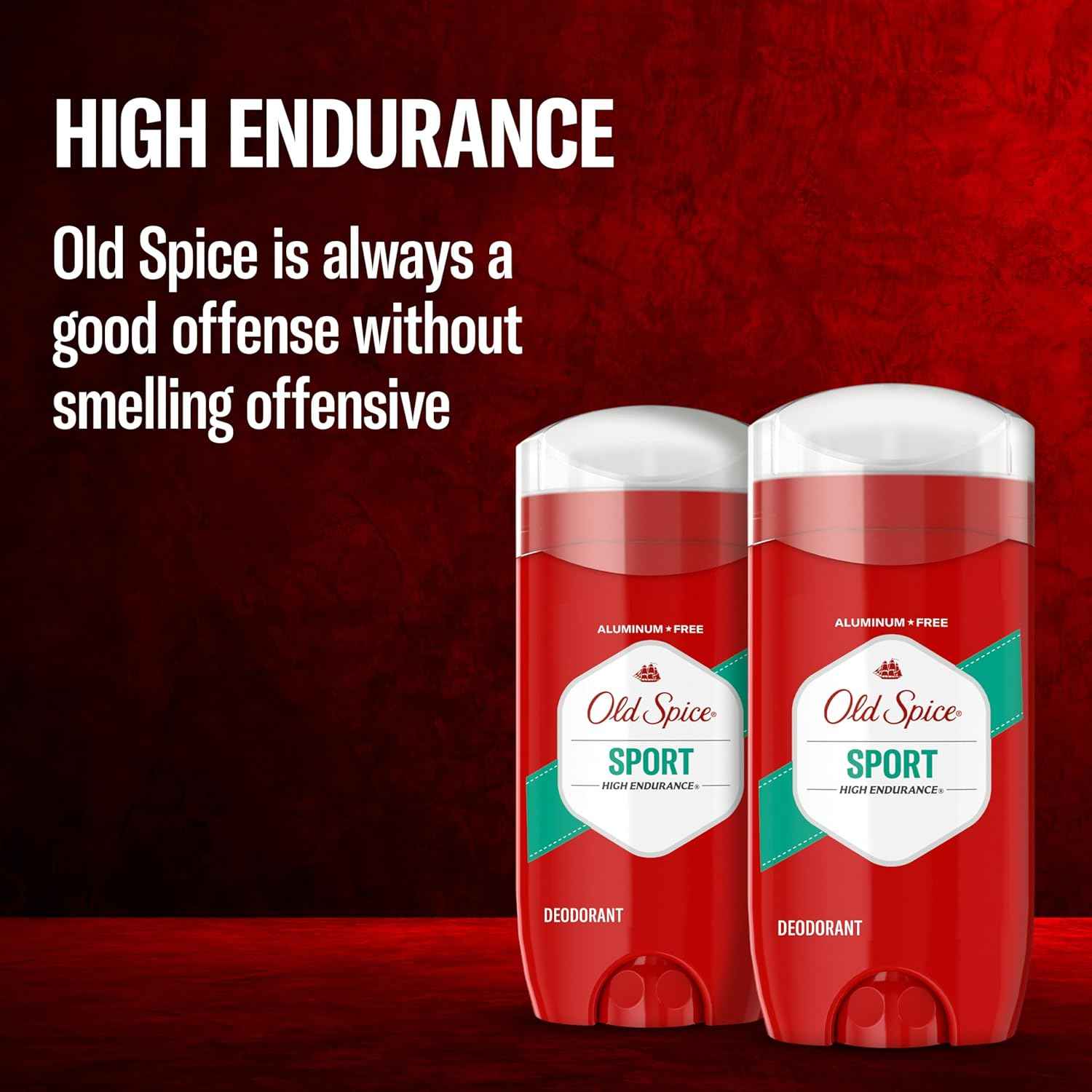 Old Spice Aluminum Free Deodorant for Men, High Endurance, 24/7 Lasting Freshness & Long Lasting Scent, 24/7 Advanced Sweat & Odor Protection, Pure Sport Scent, 3.0 oz