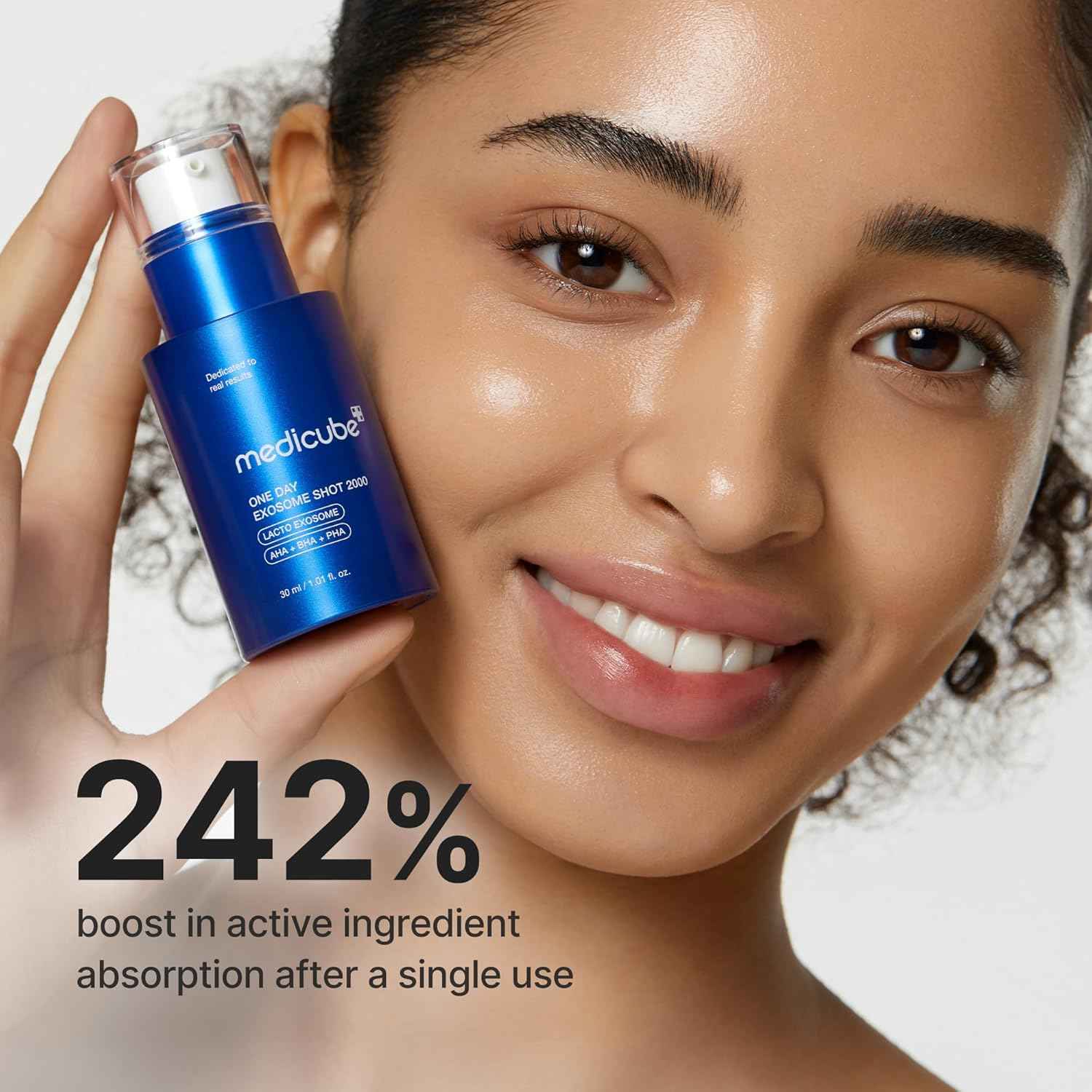 medicube Exosome Shot Spicule Facial Serum | Liquid Skin Booster Serum | Exosome, AHA+BHA+PHA | Pore Care, Dead Skin Cells, Skin Texture | Korean Skincare, 1.01 fl.oz