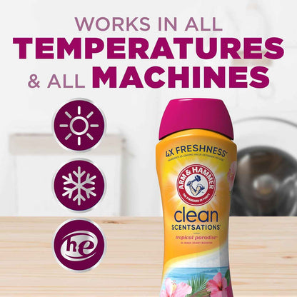 ARM & HAMMER Clean Scentsations In-Wash Scent Booster, Laundry Scent Booster Tropical Paradise scent