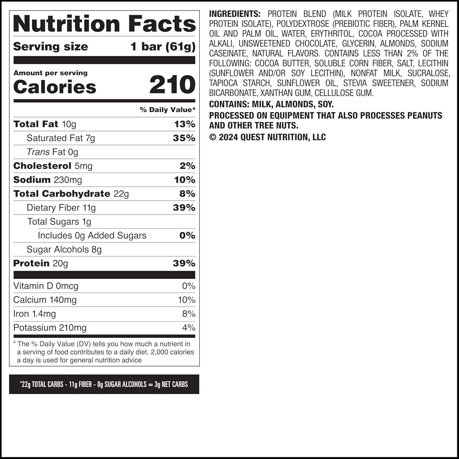 Quest Nutrition Overload Protein Bars, 20g Protein, 1g Sugar, 3g Net Carbs, Gluten Free, 12 Count