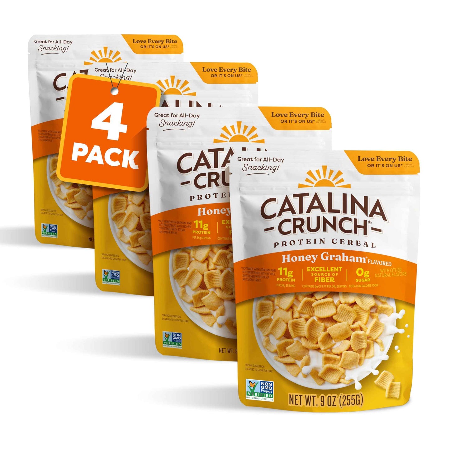 Catalina Crunch Protein Cereal - Sugar Free Breakfast Cereal with 11g of Protein - Gluten Free - Honey Graham - 9 oz. Bag