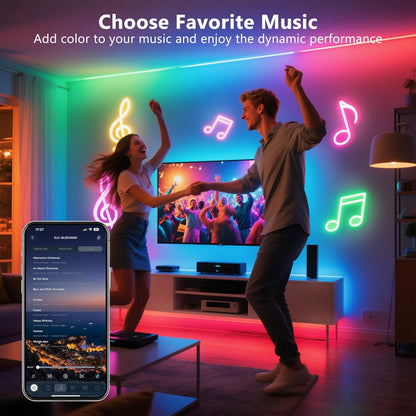 PANGTON_VILLA_Led_Strip_Lights_8.2ft/14.3ft_for_40-60in/65-75in_TV,_USB_LED_TV_Backlight_Kit_with_Remote_-_16_Color_5050_LEDs_Bias_Lighting_for_HDTV